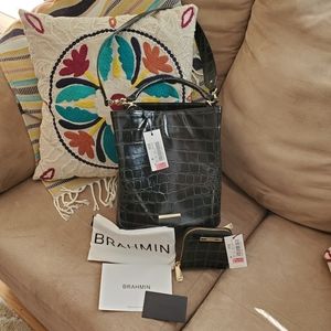 NWT Brahmin Amelia Veil bucket bag and wallet